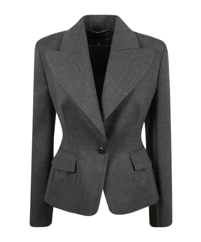 Ermanno Scervino Long-sleeved Suit Jacket In Gray