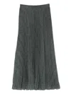 Ermanno Scervino Pleated Longuette Skirt In Textured Polyester