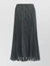 Ermanno Scervino Longuette Skirt With Pleated Design And Elastic Waistband In Gray