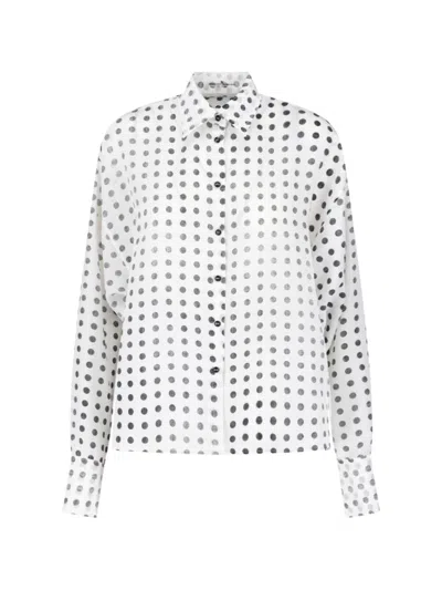 Ermanno Scervino Luxurious Silk Button-up Shirt For Women In White