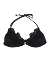 Ermanno Scervino Macramé-detailing Bikini Top In Black