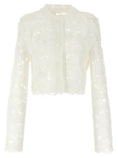 ERMANNO SCERVINO ERMANNO SCERVINO MACRAMÉ TULLE CARDIGAN