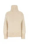 Ermanno Scervino Embroidered Alpaca-blend Jumper In Burro