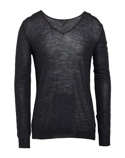 Ermanno Scervino Man Sweater Charcoal Size 44 Alpaca Wool, Wool, Polyamide In Black