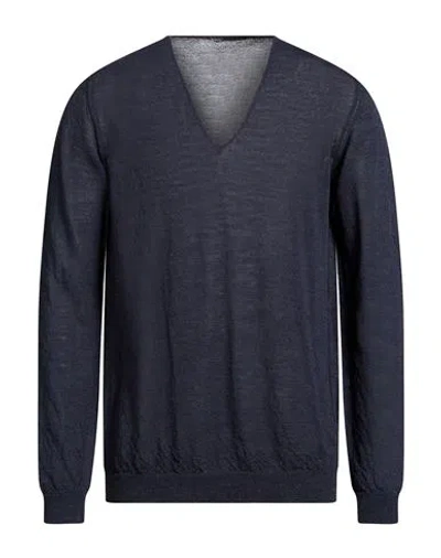 Ermanno Scervino Man Sweater Midnight Blue Size 44 Alpaca Wool, Wool, Polyamide