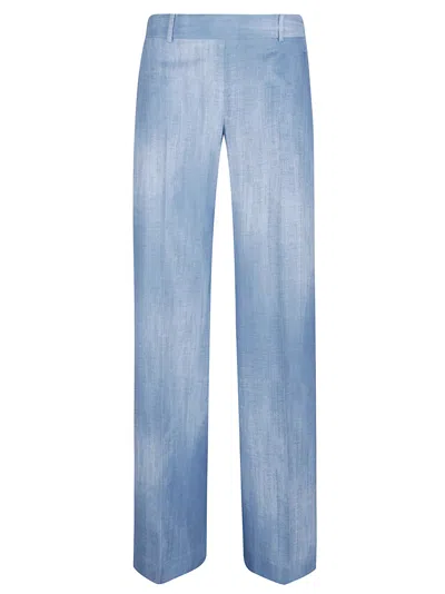Ermanno Scervino Marocain Palazzo Pants In Blue