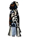 Ermanno Scervino Alpaca Mix Scarf With Jacquard Pattern In Multicolor