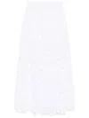 Ermanno Scervino Maxi Skirt With Intricate Cut-out Patterns In White