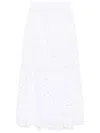 Ermanno Scervino Maxi Skirt With Intricate Cut-out Patterns In White