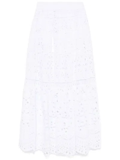 ERMANNO SCERVINO MAXI SKIRT WITH INTRICATE CUT-OUT PATTERNS