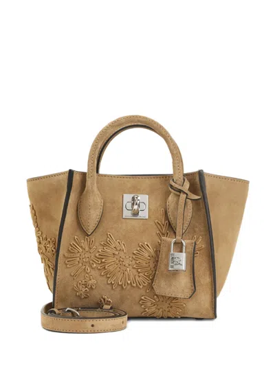 Ermanno Scervino Maggie Embroidered Top Handle Bag In Brown