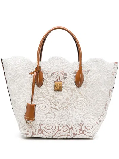 Ermanno Scervino Medium Maggie Tote Bag In White