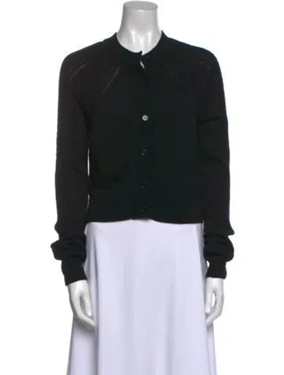 Pre-owned Ermanno Scervino Merino Wool Crew Neck Sweater W/ Tags In Black