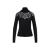 Ermanno Scervino Lace-insert Wool-blend Sweater In Black