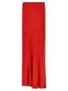Ermanno Scervino Elastic-waist Midi Skirt In Red