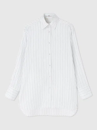 Ermanno Scervino Micro-striped Shirt In White