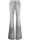 Ermanno Scervino Mid-rise Flared Jeans In Grey
