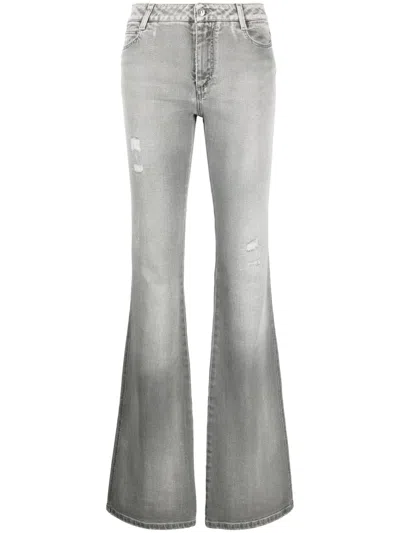 Ermanno Scervino Mid-rise Flared Jeans In Grey