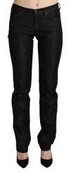 Ermanno Scervino Chic Black Mid Waist Skinny Jeans In Black