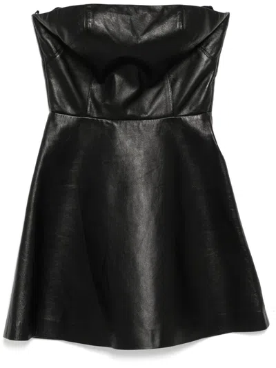 Ermanno Scervino Midi Bustier Dress In Black