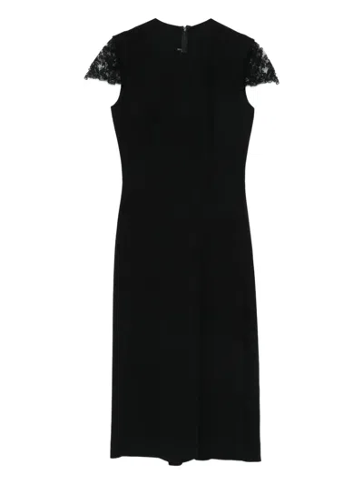 Ermanno Scervino Midi Dress In Black