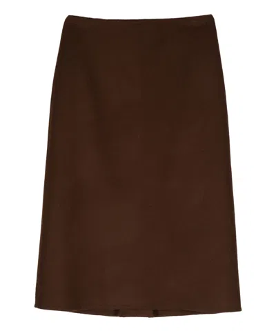 Ermanno Scervino Midi Skirt In Brown