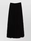 Ermanno Scervino Pleated Midi Skirt In Black