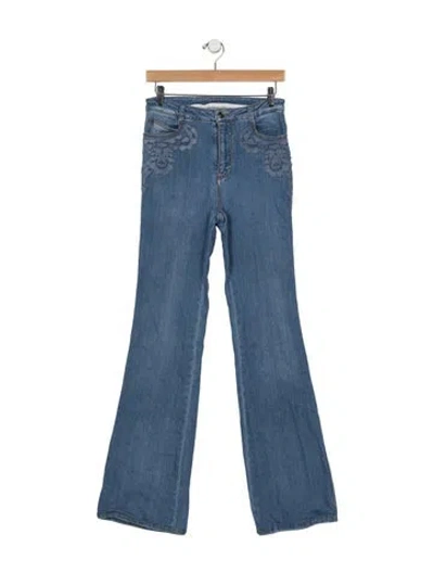 Pre-owned Ermanno Scervino Mid-rise Flared Jeans In Blue