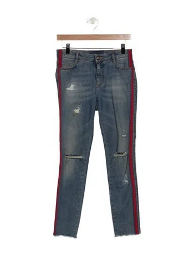 Pre-owned Ermanno Scervino Mid-rise Skinny Leg Jeans In Blue