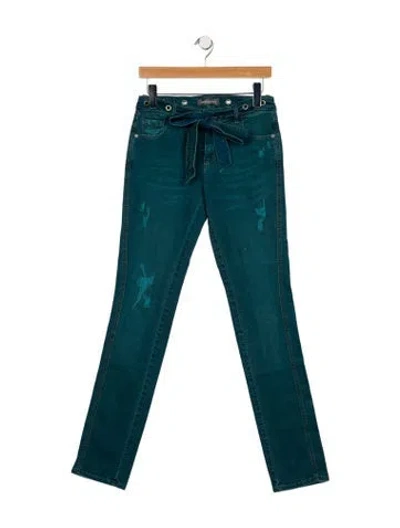Pre-owned Ermanno Scervino Mid-rise Skinny Leg Jeans In Blue