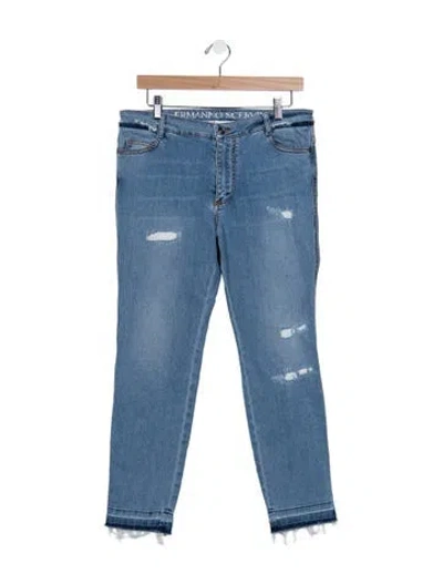 Pre-owned Ermanno Scervino Mid-rise Straight Leg Jeans In Blue