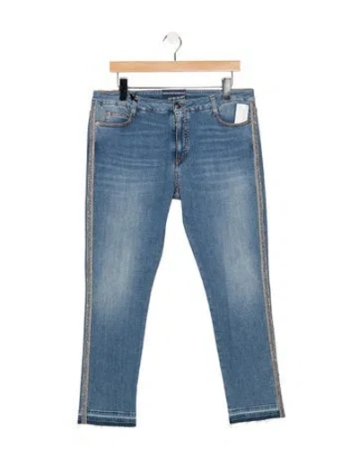 Pre-owned Ermanno Scervino Mid-rise Straight Leg Jeans In Blue