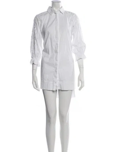 Pre-owned Ermanno Scervino Mini Dress In White