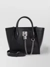 Ermanno Scervino Mini Shopping Handbag Chain Detail In Black