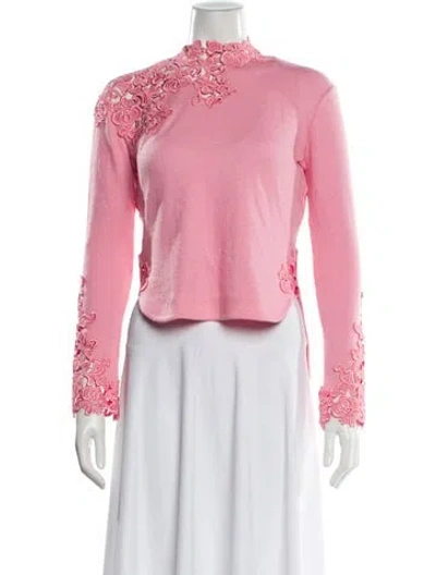 Pre-owned Ermanno Scervino Mock Neck Sweater In Pink