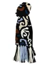 Ermanno Scervino Alpaca Mix Scarf With Jacquard Pattern In Multicolor
