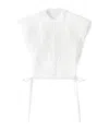 Ermanno Scervino Muslin Bib With Valencienne Lace In White