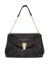 Ermanno Scervino New Joy Floral-embroidery Shoulder Bag In Black