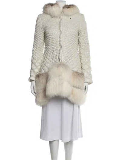 Pre-owned Ermanno Scervino Nylon Coat In Neutrals