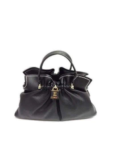 Ermanno Scervino Octavia Two Toned Small Tote Bag In Black