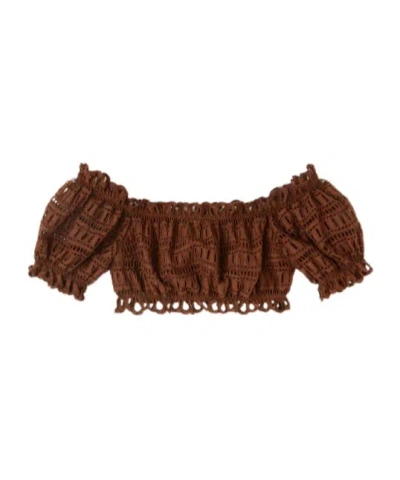 Ermanno Scervino Off-shoulder Cropped Top