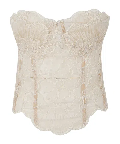 Ermanno Scervino Off-shoulder Top In Neutral