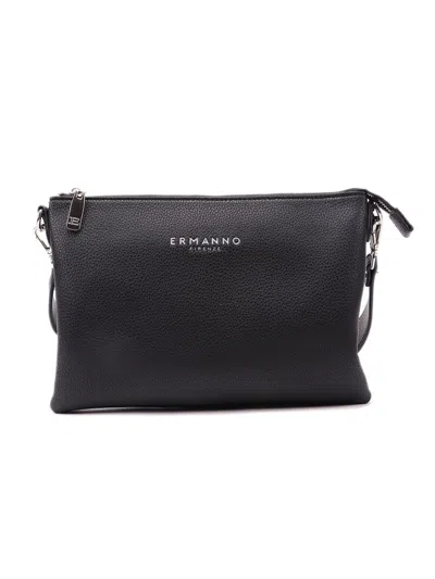 Ermanno Scervino Olga Plain Zipped Handbag In Black