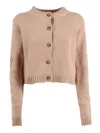 Ermanno Scervino Open-front Knit Cardigan In Fine Wool In Multi