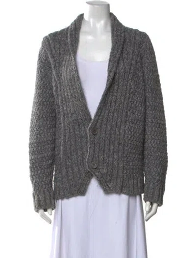 Pre-owned Ermanno Scervino Open Front Sweater In Grey