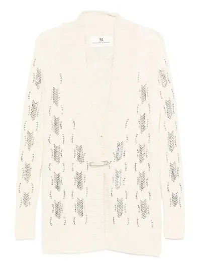 ERMANNO SCERVINO OPEN-KNIT CARDIGAN WITH TEXTURED PATTERN AND RELAXED FIT