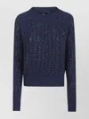 Ermanno Scervino Baguette Studded Sweater Sweaters And Cardigans Blue In Blue