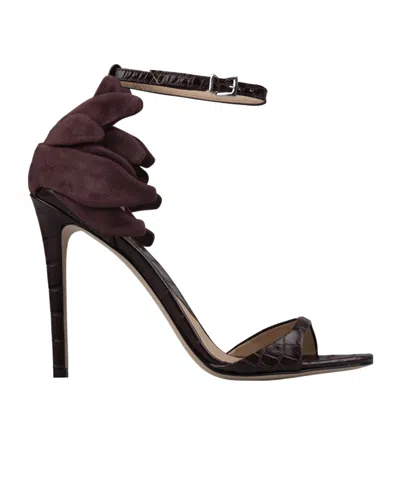 Ermanno Scervino Open-toed High-heeled Sandals In Black