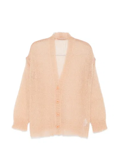 Ermanno Scervino Open-knit V-neck Cardigan In Multi