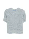 Ermanno Scervino Short Sleeve Sweater In Blue